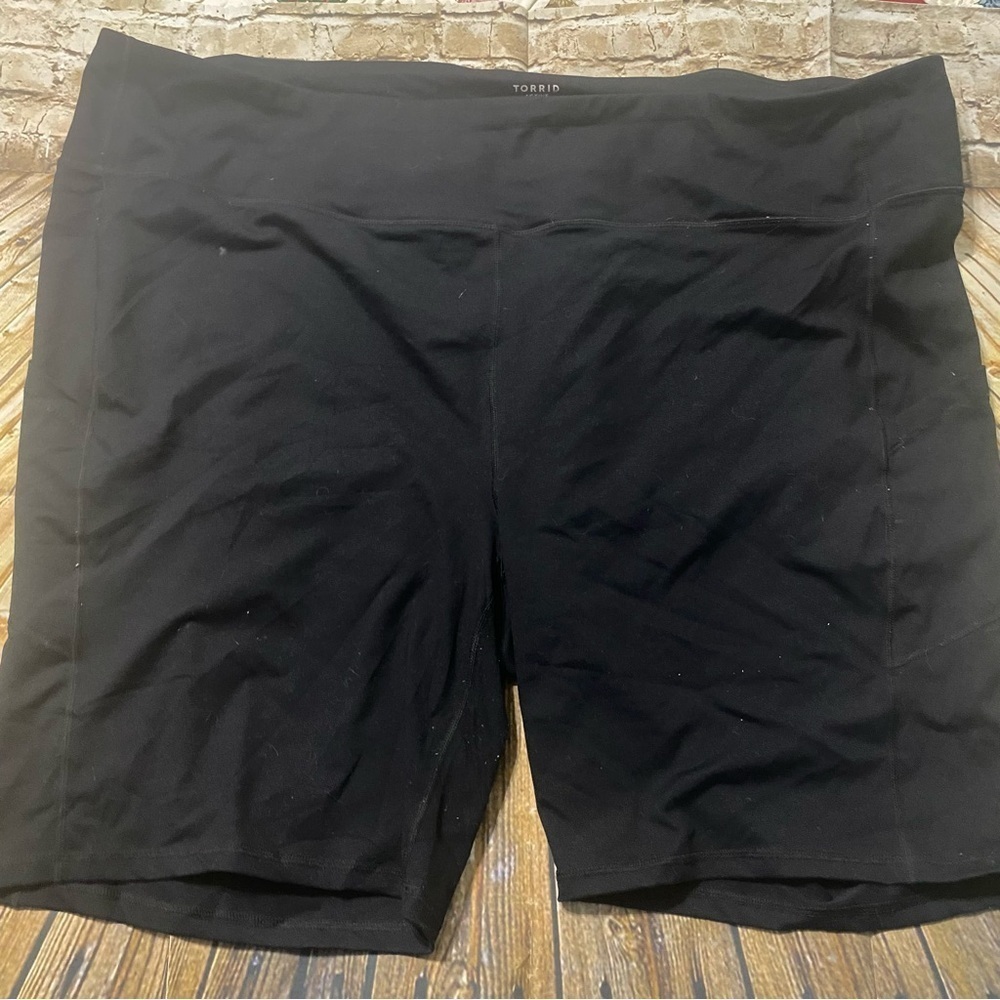 Torrid Active Biker Shorts Performance Core Black High Rise